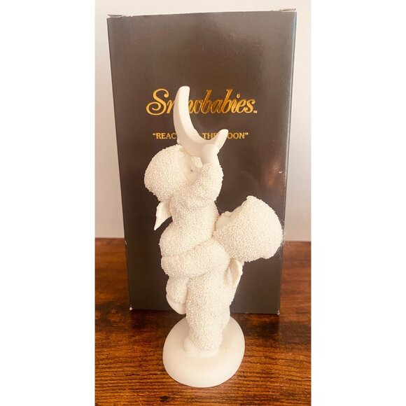 Department 56 Snowbabies Angels "Reach For The Moon" Figurine 6 Inch High - Picture 3 of 11